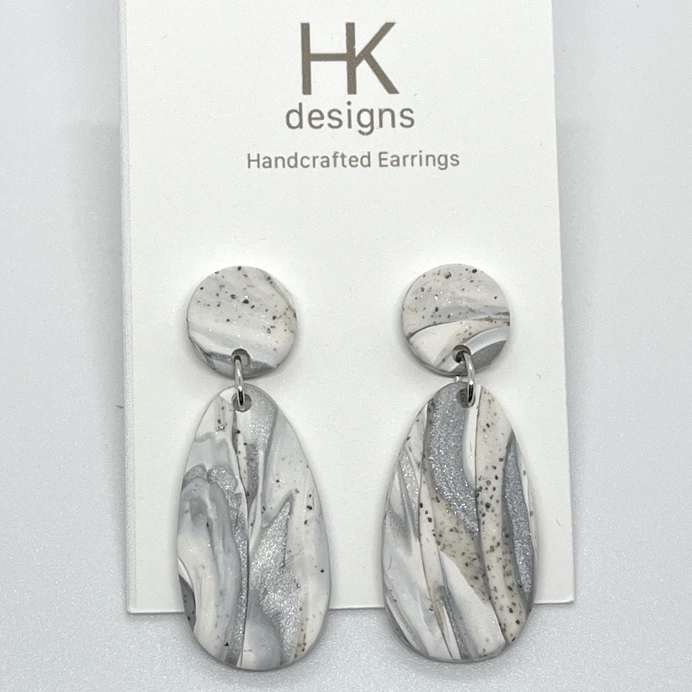 Marble Design Handmade Earrings
